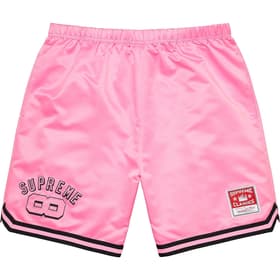 Supreme Mitchell &amp; Ness Satin Basketball Short Pink