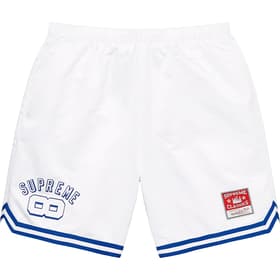 Supreme Mitchell &amp; Ness Satin Basketball Short White