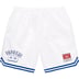 Supreme Mitchell &amp; Ness Satin Basketball Short - White (front)