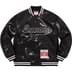 Supreme Mitchell &amp; Ness Sequin Varsity Jacket - Black (front)