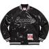 Supreme Mitchell &amp; Ness Sequin Varsity Jacket - Black (front)