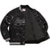 Supreme Mitchell &amp; Ness Sequin Varsity Jacket - Black (front)