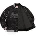 Supreme Mitchell &amp; Ness Sequin Varsity Jacket - Black (front)