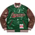 Supreme Mitchell &amp; Ness Sequin Varsity Jacket - Green (front)