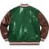 Supreme Mitchell &amp; Ness Sequin Varsity Jacket - Green (front)
