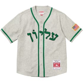 Supreme Mitchell &amp; Ness Wool Baseball Jersey Grey