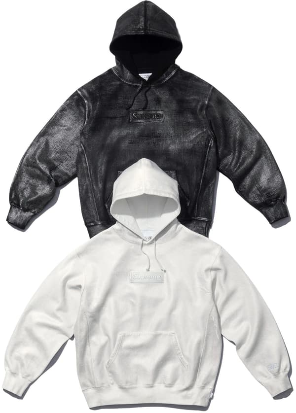 Supreme MM6 Maison Margiela Foil Box Logo Hooded Sweatshirt - Product Image