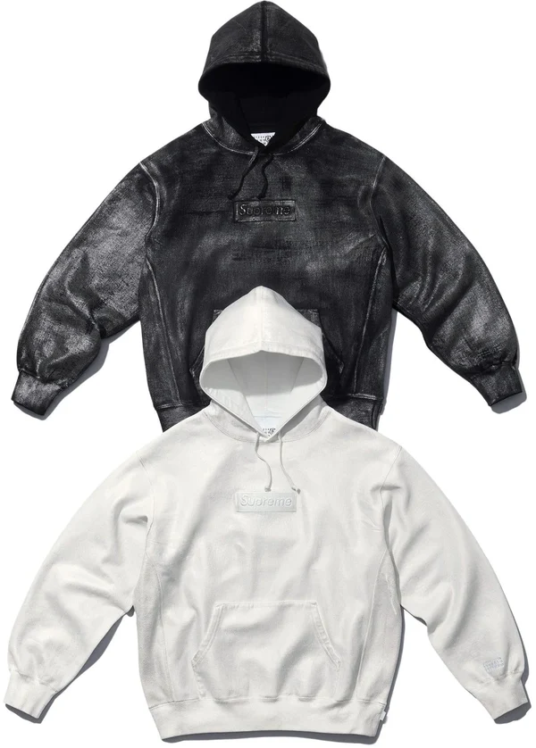 Supreme MM6 Maison Margiela Foil Box Logo Hooded Sweatshirt - Product Image