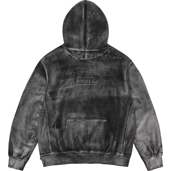 Supreme MM6 Maison Margiela Foil Box Logo Hooded Sweatshirt - Black (front)