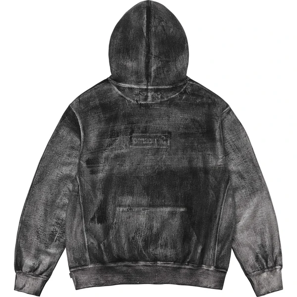 Supreme MM6 Maison Margiela Foil Box Logo Hooded Sweatshirt - Black (front)