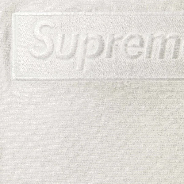 Supreme MM6 Maison Margiela Foil Box Logo Hooded Sweatshirt - White (front)