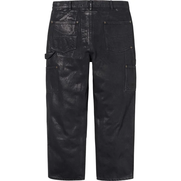 Supreme MM6 Maison Margiela Foil Double Knee Painter Pant - Black (front)