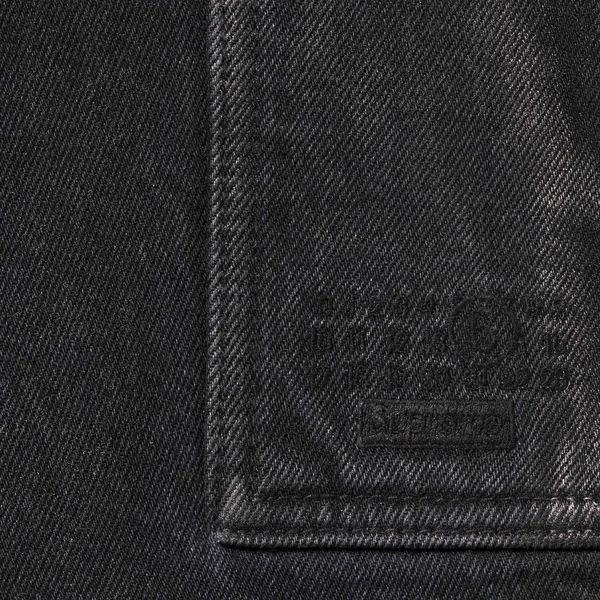 Supreme MM6 Maison Margiela Foil Double Knee Painter Pant - Black (front)