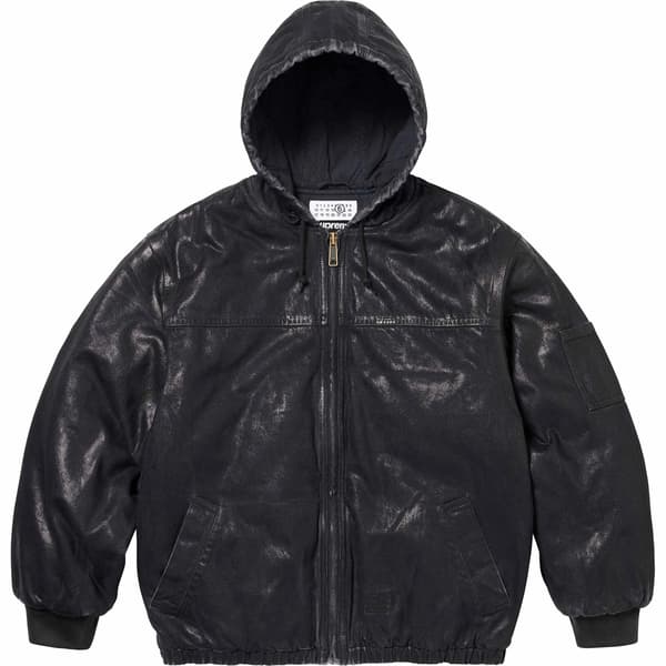 Supreme MM6 Maison Margiela Foil Hooded Work Jacket - Black (front)