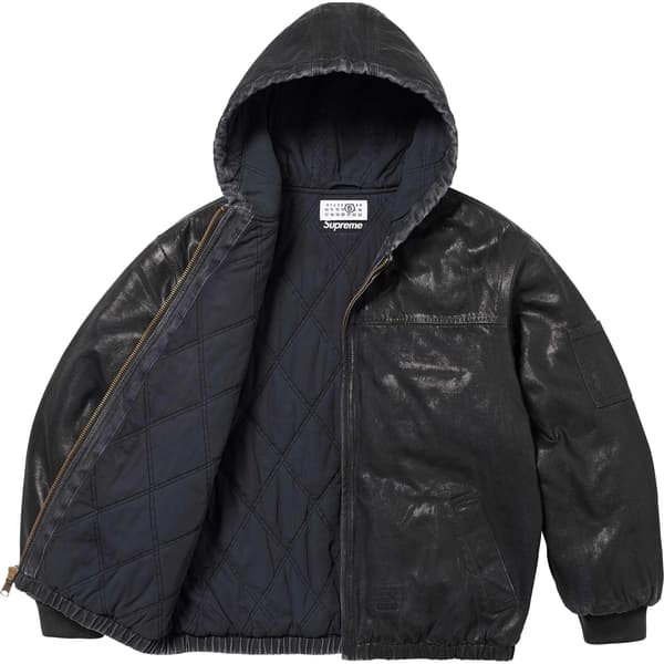 Supreme MM6 Maison Margiela Foil Hooded Work Jacket - Black (front)