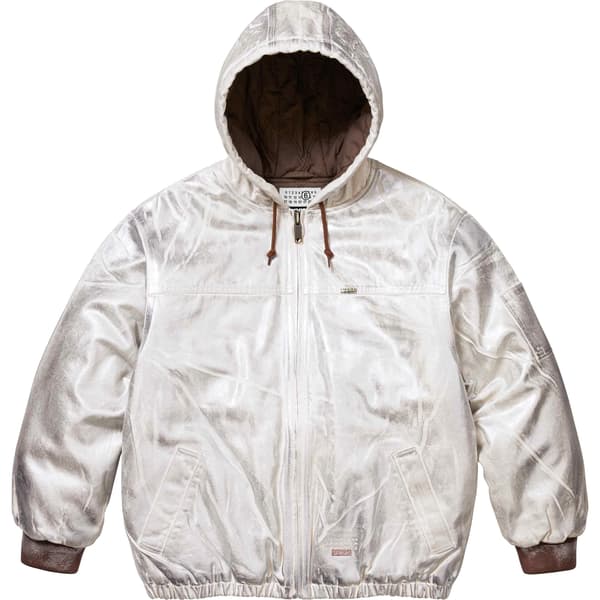 Supreme MM6 Maison Margiela Foil Hooded Work Jacket - Natural (front)