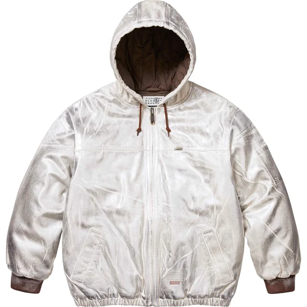Supreme MM6 Maison Margiela Foil Hooded Work Jacket - Natural (front)