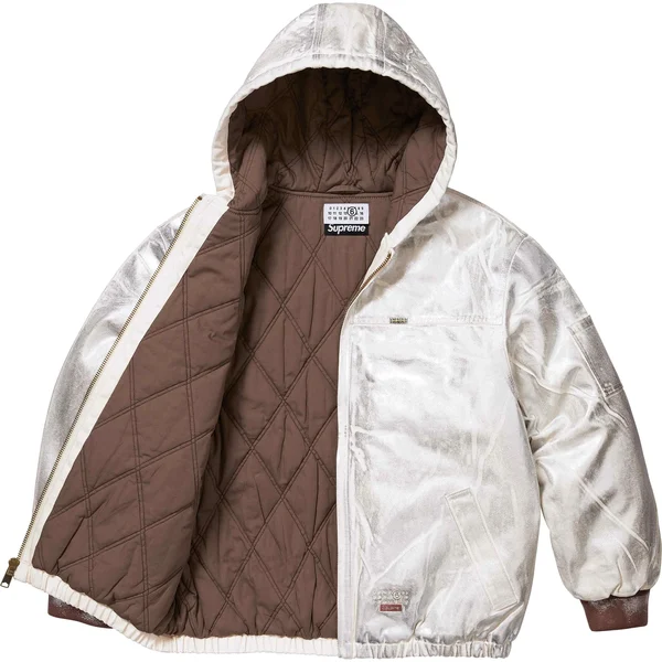 Supreme MM6 Maison Margiela Foil Hooded Work Jacket - Natural (front)