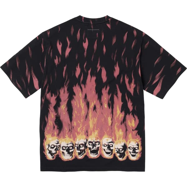 Supreme MM6 Maison Margiela Liquid Blue Oversized Tee - Black (front)