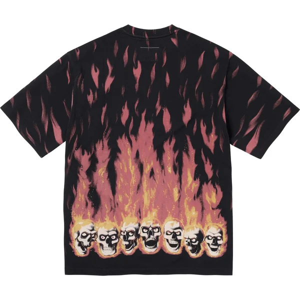 Supreme MM6 Maison Margiela Liquid Blue Oversized Tee - Black (front)