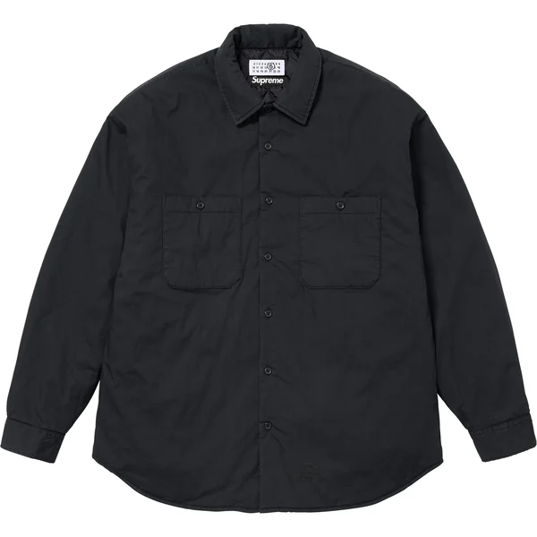 Supreme MM6 Maison Margiela Padded Shirt - Black (front)