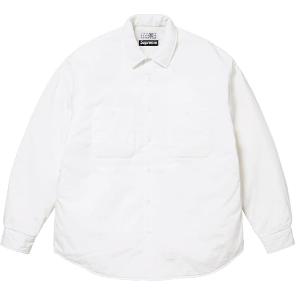 Supreme MM6 Maison Margiela Padded Shirt - White (front)