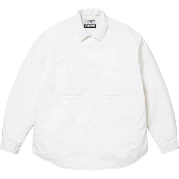 Supreme MM6 Maison Margiela Padded Shirt - White (front)