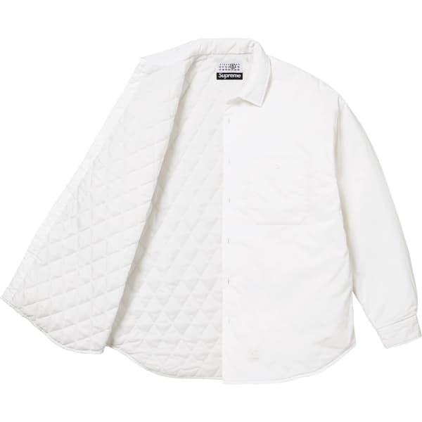 Supreme MM6 Maison Margiela Padded Shirt - White (front)