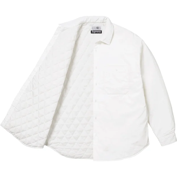 Supreme MM6 Maison Margiela Padded Shirt - White (front)