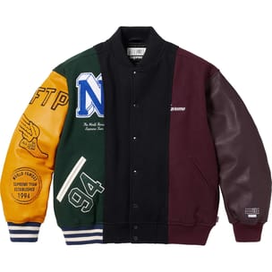 Supreme MM6 Maison Margiela Split Varsity Jacket Multicolor