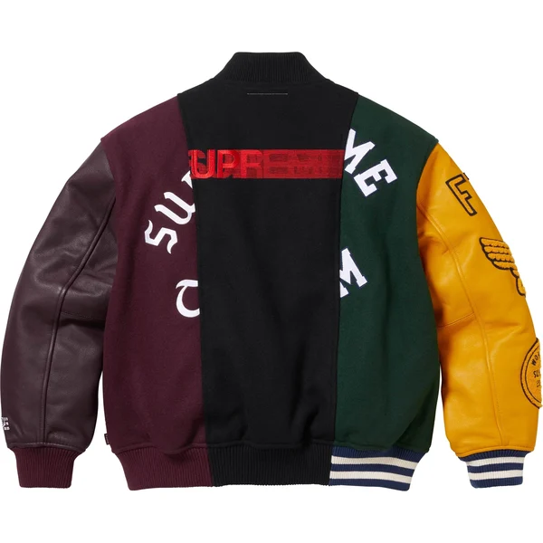 Supreme MM6 Maison Margiela Split Varsity Jacket - Multicolor (front)