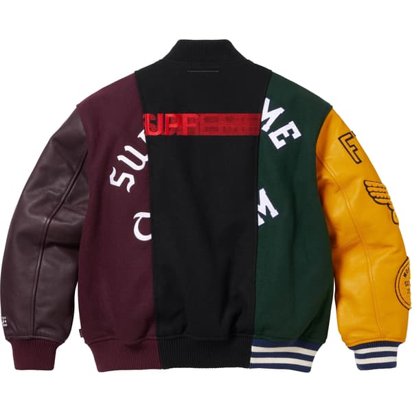 Supreme MM6 Maison Margiela Split Varsity Jacket - Multicolor (front)