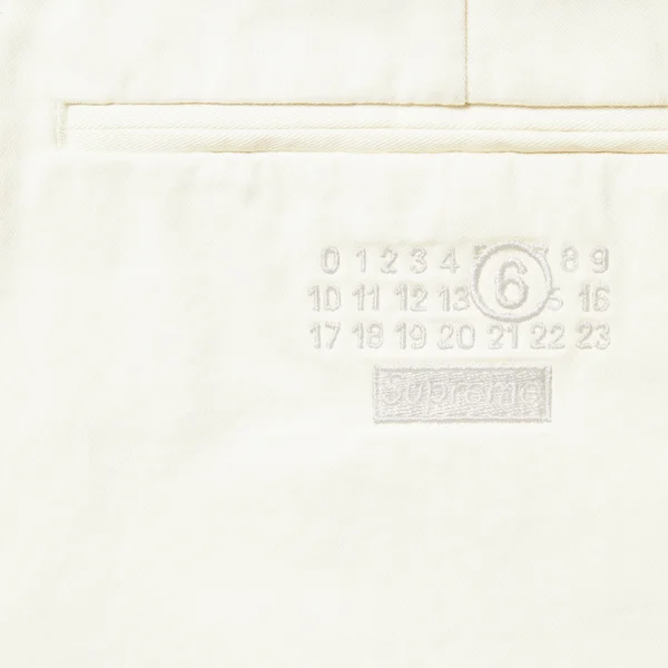 Supreme MM6 Maison Margiela Washed Cotton Suit - Cream (front)