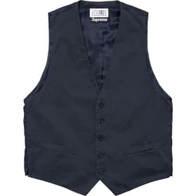 Supreme MM6 Maison Margiela Washed Cotton Suit Vest Navy