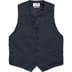 Supreme MM6 Maison Margiela Washed Cotton Suit Vest - Navy (front)