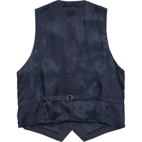 Supreme MM6 Maison Margiela Washed Cotton Suit Vest - Navy (front)