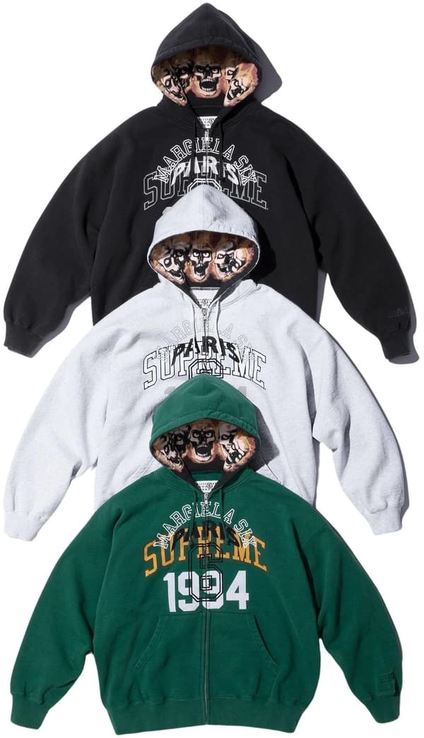 Supreme MM6 Maison Margiela Zip Up Hooded Sweatshirt - Product Image