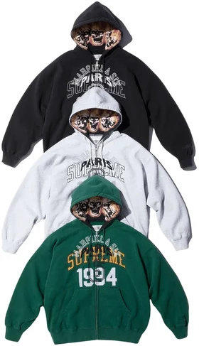 Supreme MM6 Maison Margiela Zip Up Hooded Sweatshirt