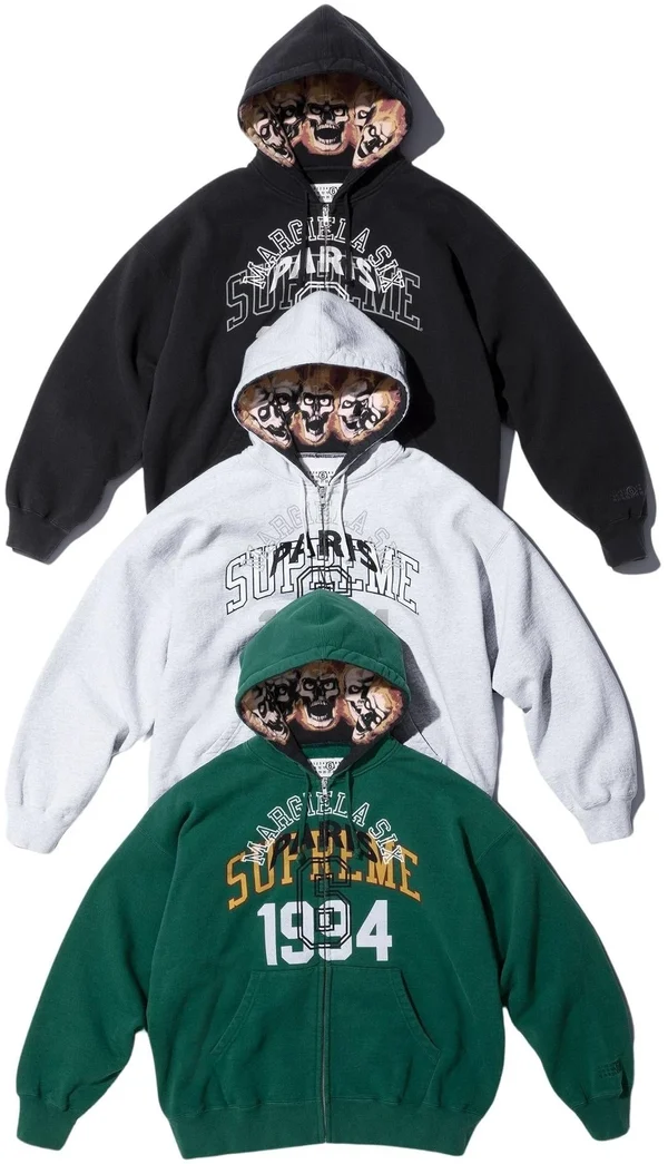 Supreme MM6 Maison Margiela Zip Up Hooded Sweatshirt - Product Image