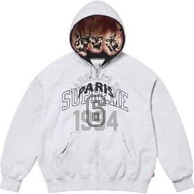 Supreme MM6 Maison Margiela Zip Up Hooded Sweatshirt Ash Grey