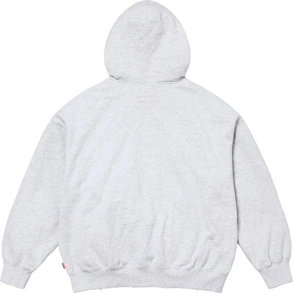 Supreme MM6 Maison Margiela Zip Up Hooded Sweatshirt - Ash Grey (front)