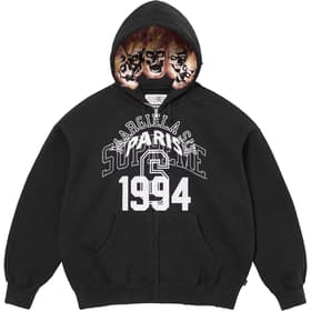 Supreme MM6 Maison Margiela Zip Up Hooded Sweatshirt Black