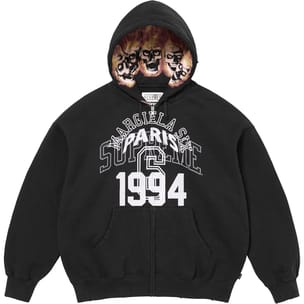 Supreme MM6 Maison Margiela Zip Up Hooded Sweatshirt Black