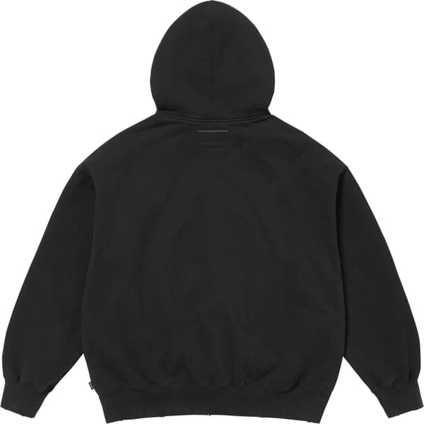 Supreme MM6 Maison Margiela Zip Up Hooded Sweatshirt - Black (front)