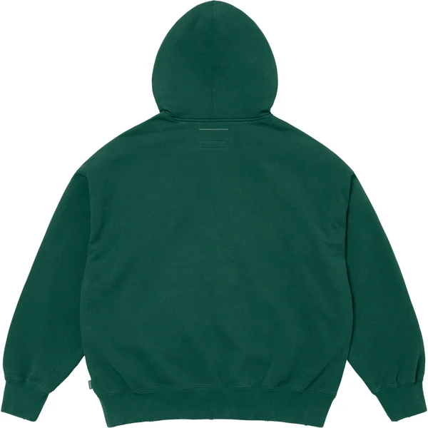 Supreme MM6 Maison Margiela Zip Up Hooded Sweatshirt - Dark Green (front)