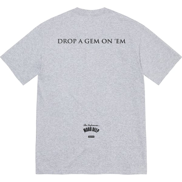Supreme Mobb Deep Dragon Tee - Heather Grey (front)