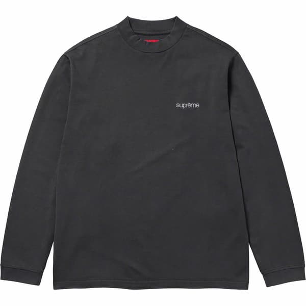 Supreme Mock Neck L/S Top - Black (front)