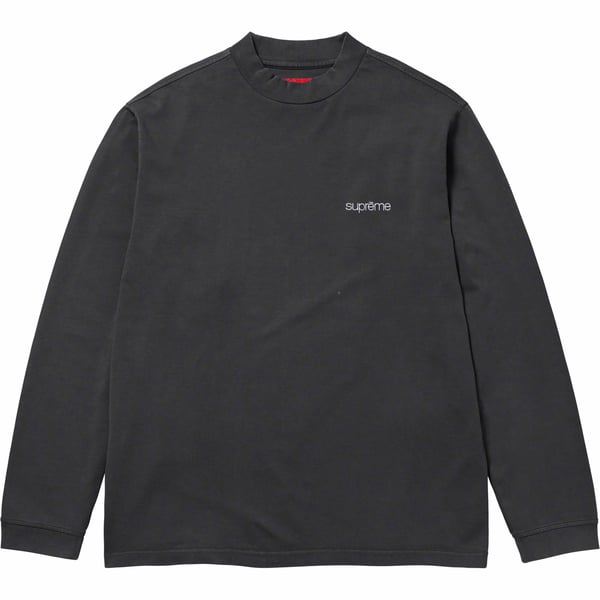 Supreme Mock Neck L/S Top - Black (front)
