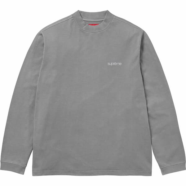 Supreme Mock Neck L/S Top - Grey (front)
