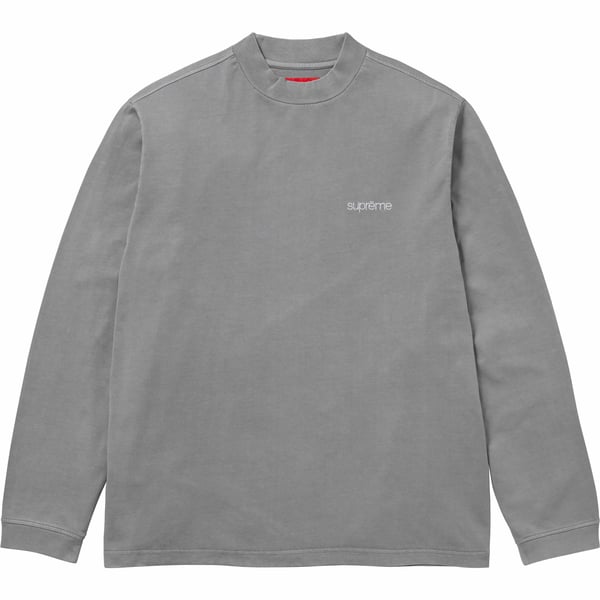 Supreme Mock Neck L/S Top - Grey (front)